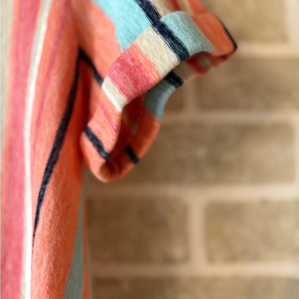 NWOT Striped Multicolor Knot-Front Top - Picture 4 of 6